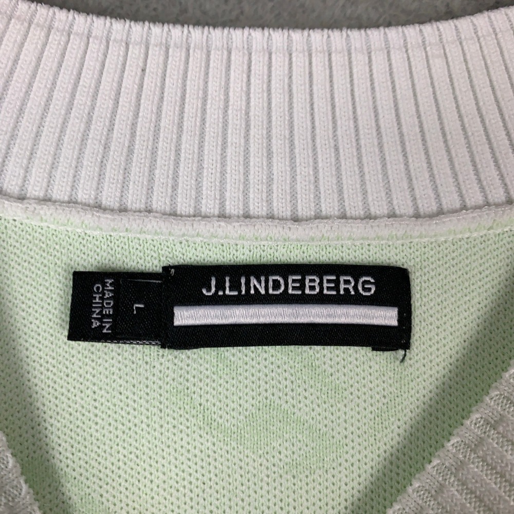 J.Lindeberg Gus Jacquard Knit Sweater Mens Large L Slim Mint Green Golf Monogram - Picture 2 of 9
